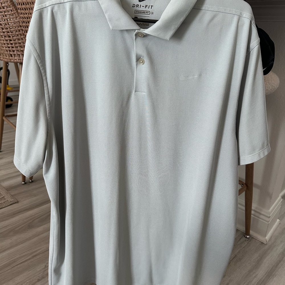Nike Men's Light Gray Polo Shirt